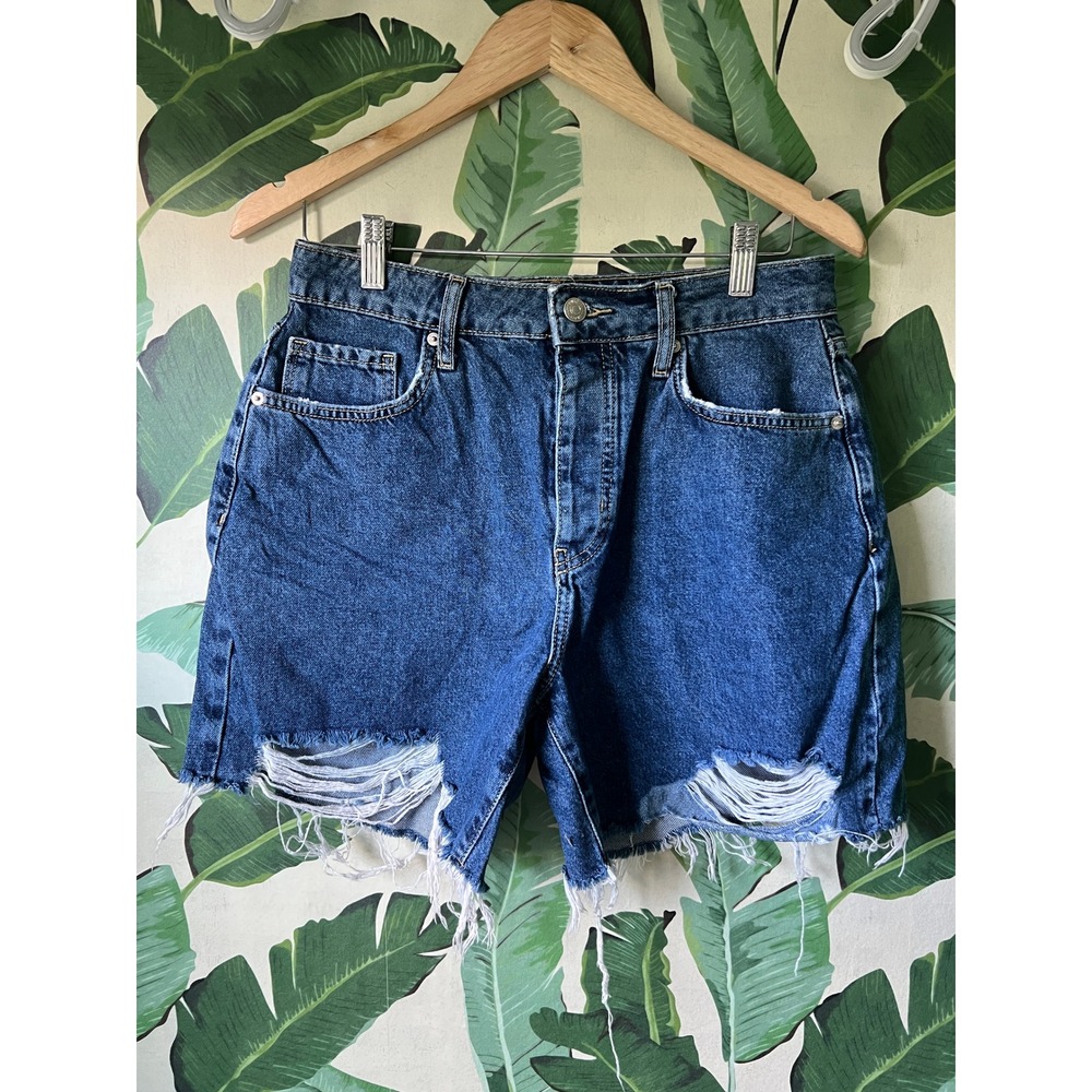 Forever 21 Distressed Denim Shorts Women 29 Blue